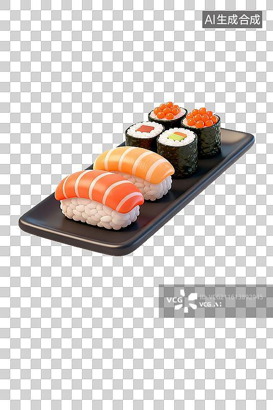 【AI数字艺术】精美寿司拼盘图片素材