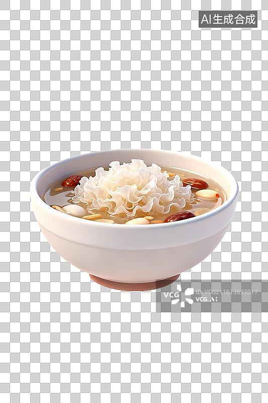 【AI数字艺术】银耳枸杞杏仁羹图片素材
