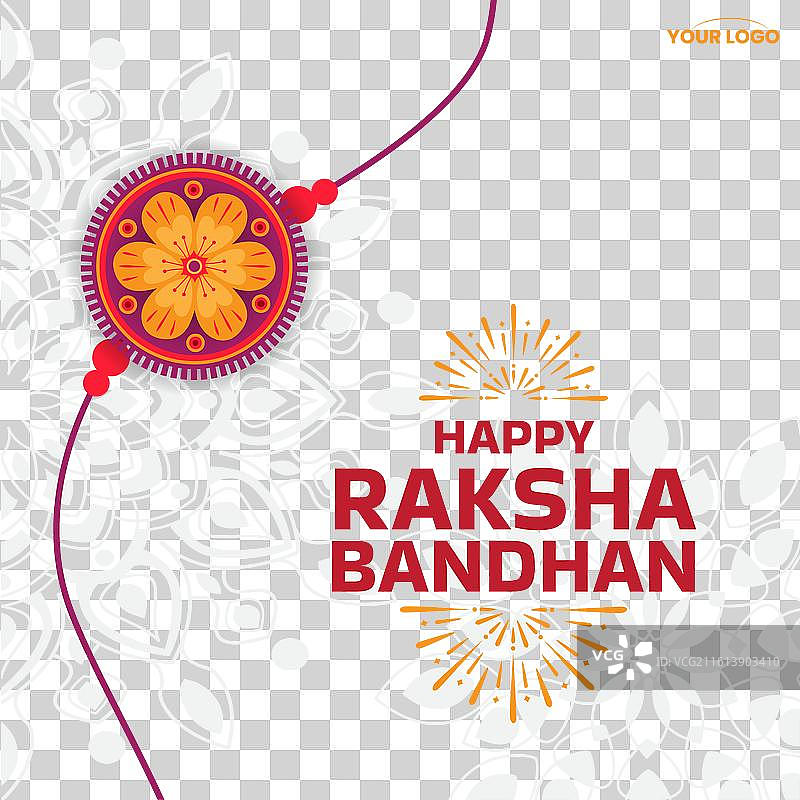 快乐的 raksha bandhan 节日横幅图片素材