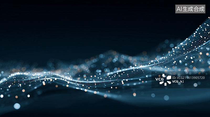 【AI数字艺术】抽象数据流图片素材