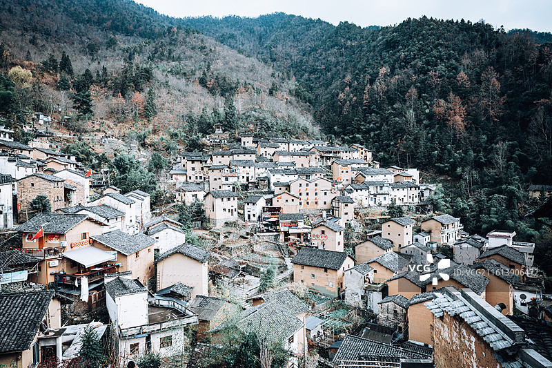 黄山阳产土楼风光图片素材