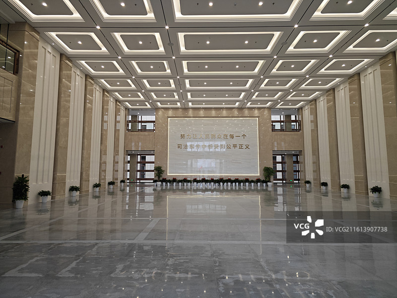 法院建筑室内装修中庭法庭室内装修图片素材