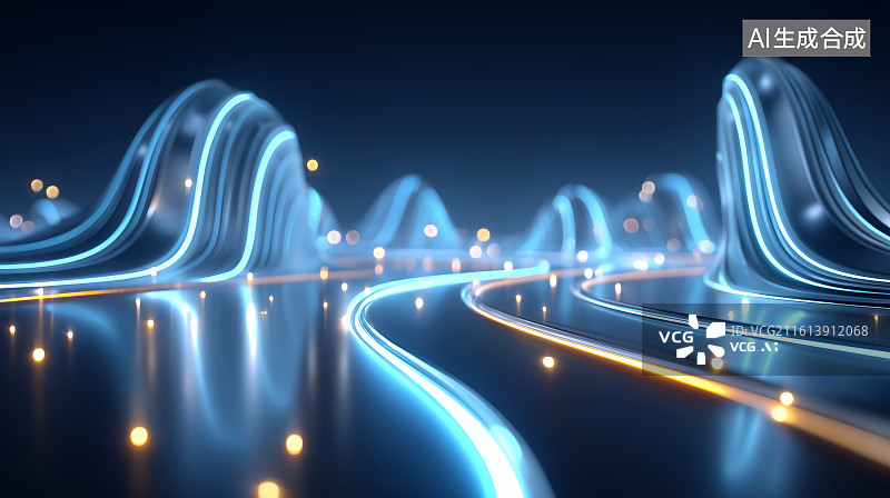 【AI数字艺术】未来科技感通道图片素材