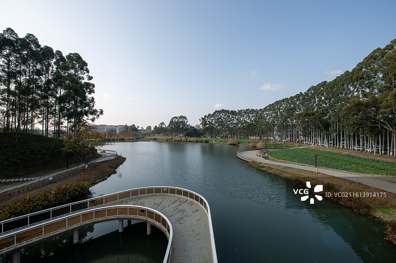 成都市郫都区三道堰青杠树景区香脂湖公园图片素材