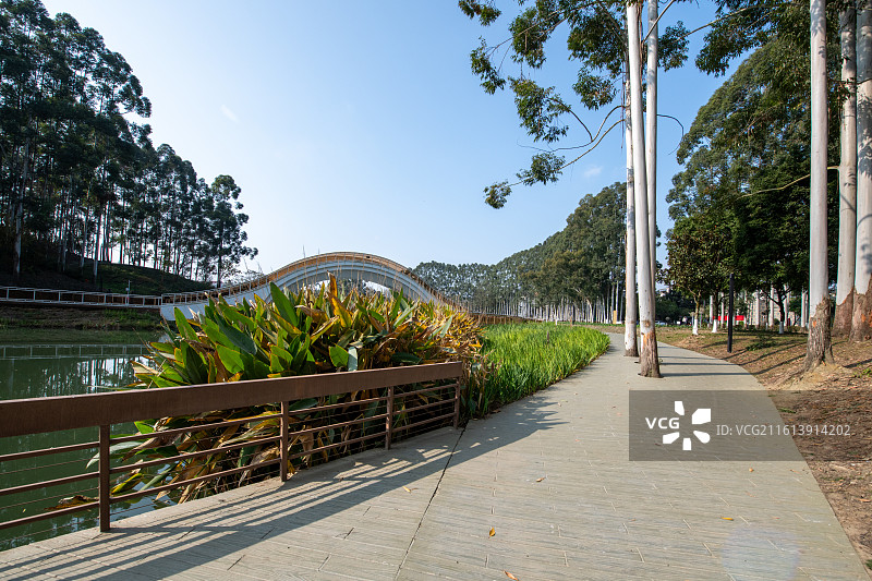 成都市郫都区三道堰青杠树景区香脂湖公园图片素材