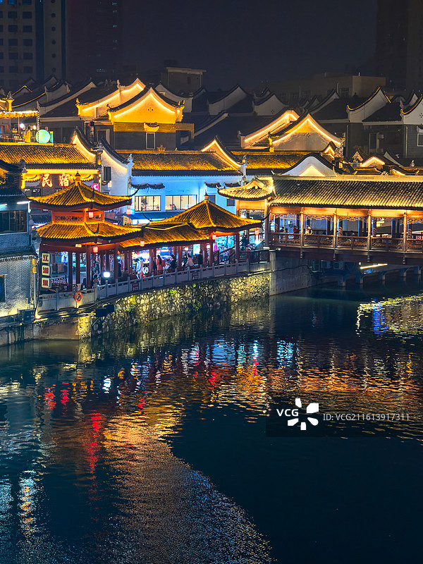 湖南 郴州 裕后街 夜景图片素材