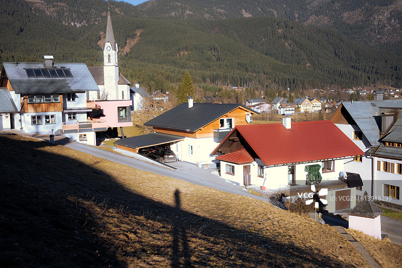 戈绍小镇教堂图片素材