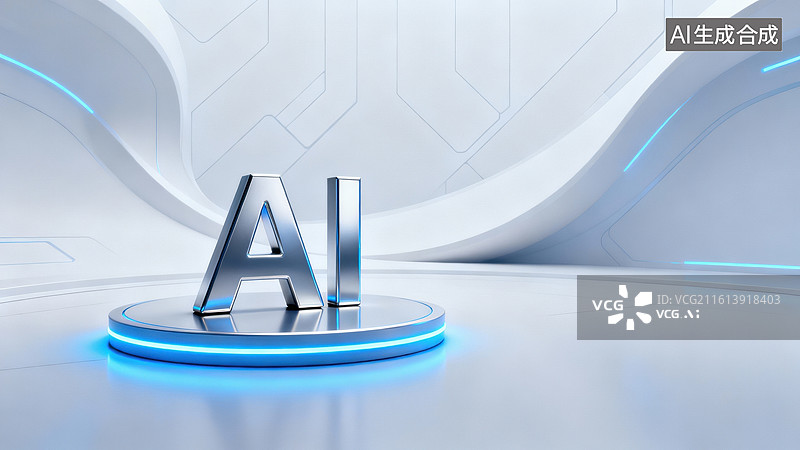 【AI数字艺术】人工智能AI标志展示图片素材