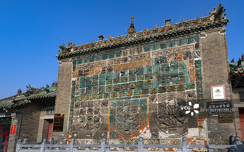 河南南阳  赊店古镇 社旗山陕会馆  明清建筑风格 琉璃照壁 影壁图片素材