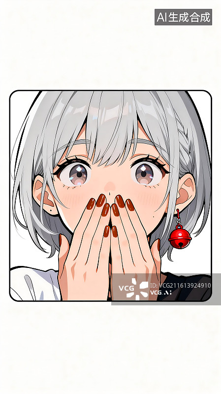 【AI数字艺术】现代动漫风局部人物方框壁纸图片素材