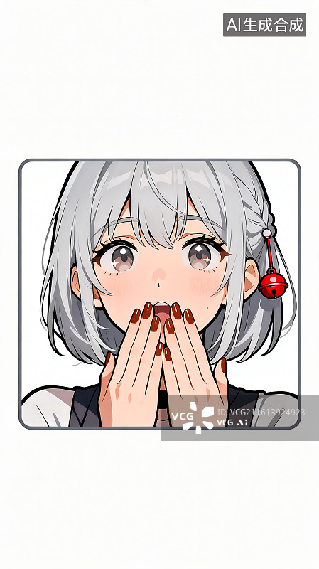 【AI数字艺术】现代动漫风局部人物方框壁纸图片素材