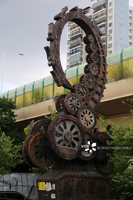 南铁记忆铁路主题文化公园雕塑图片素材