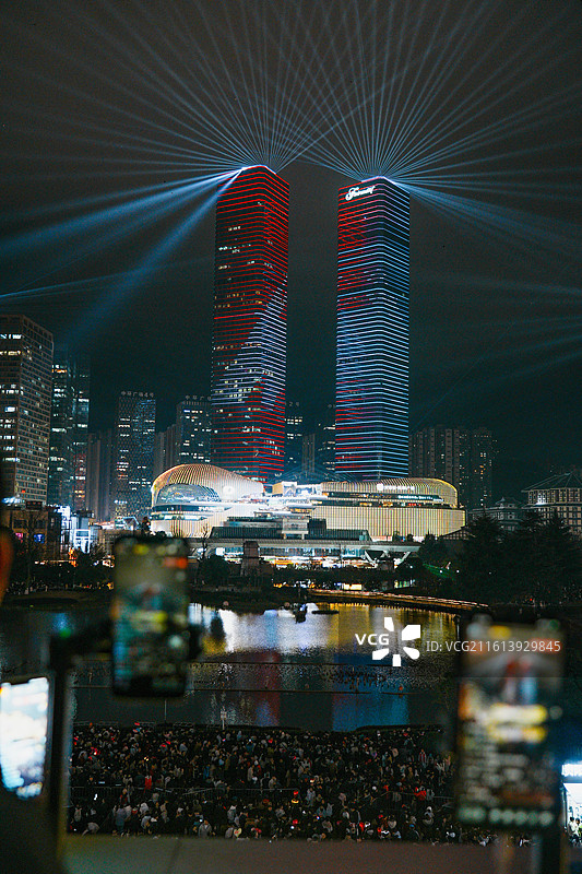 贵州贵阳花果园元旦跨年夜氛围图片素材