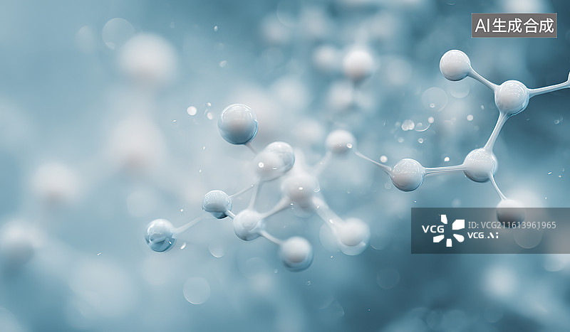 【AI数字艺术】分子结构的三维可视化图片素材