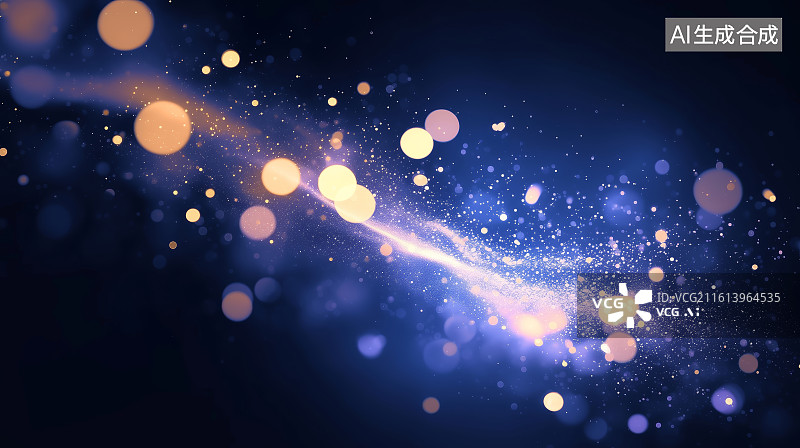 【AI数字艺术】黑色背景下的彩色光线图片素材