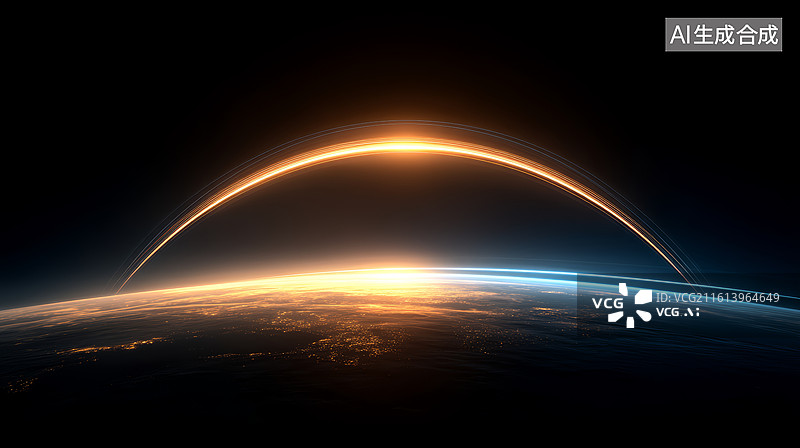 【AI数字艺术】黑色背景下的球形天际线线条汽车背景图片素材