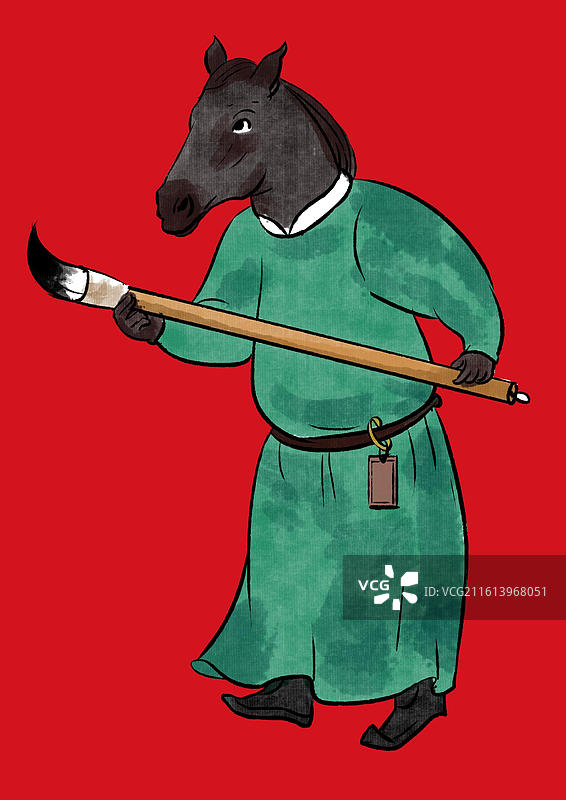 新年新春春节过年过节节气节日2026年民风民俗马年午马海报图腾门神传统文化传说神话角色插画图片素材