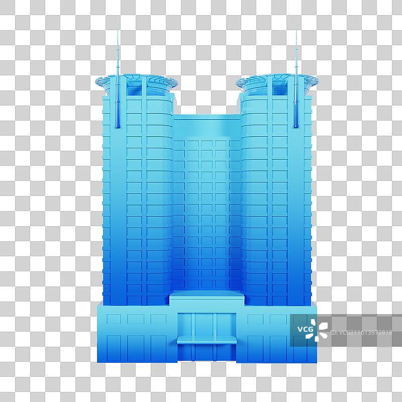 3D立体潍坊地标建筑潍坊世纪环球中心图片素材