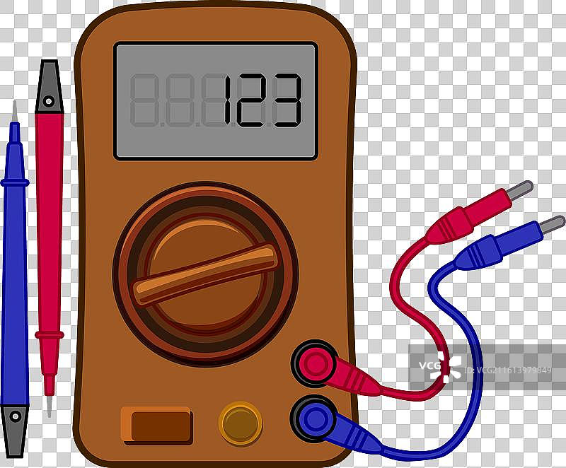 数字万用表用探针测量电压图片素材