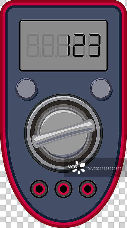 数字万用表显示测量结果图片素材