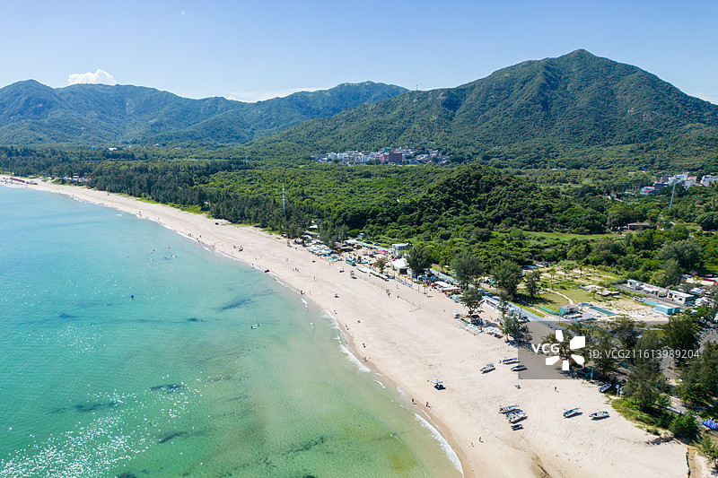 深圳大鹏半岛西涌海边风光航拍图片素材