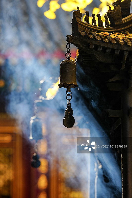 北京八大处秋色&四处大悲寺秋天的银杏图片素材