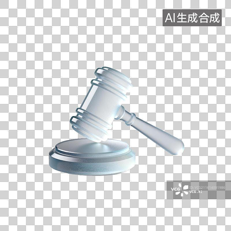 【AI数字艺术】[免抠PNG素材]法官法槌与法槌座图片素材
