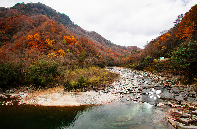 米仓山晚秋景色图片素材