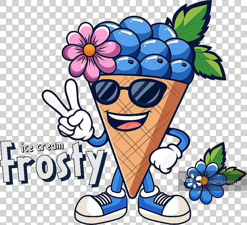 冰淇淋吉祥物角色图片素材