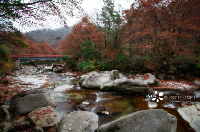 米仓山晚秋景色图片素材