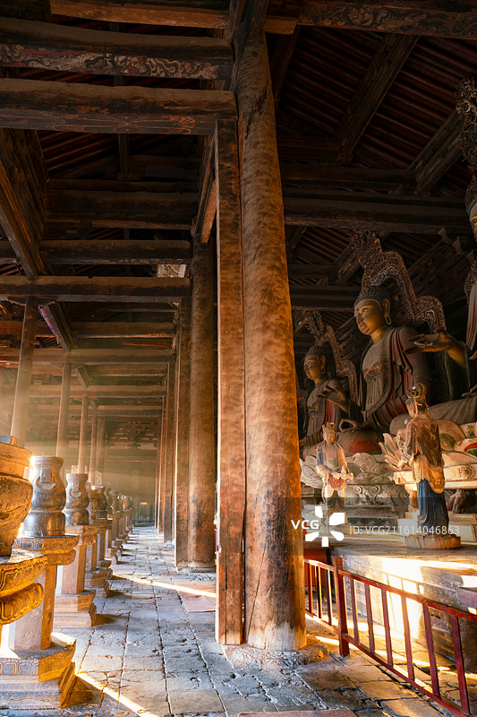 冬至日义县奉国寺大雄殿内七佛塑像图片素材