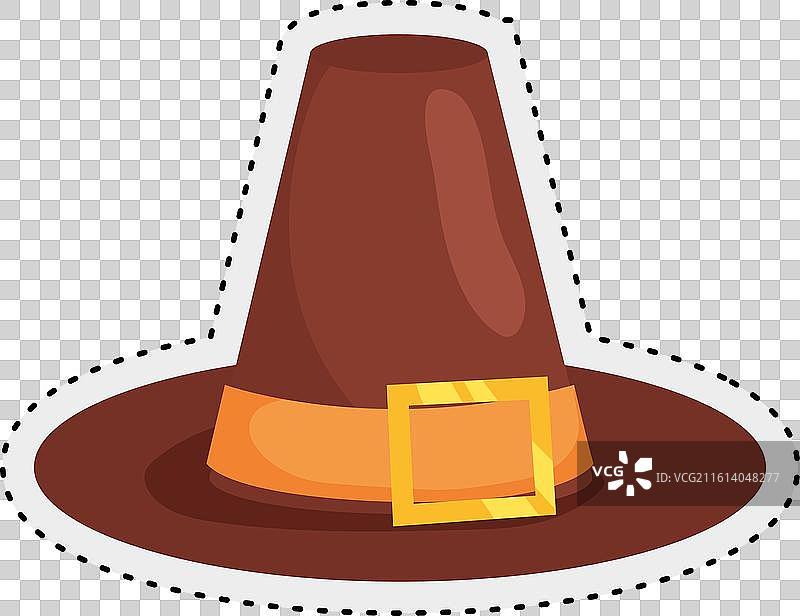 秋季帽子贴纸图标图片素材