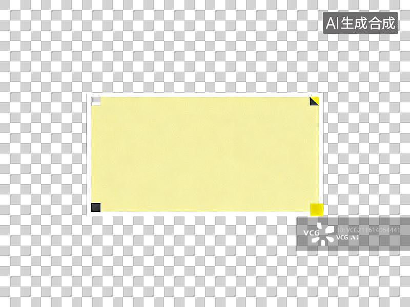 【AI数字艺术】黄色矩形框带角落装饰图片素材