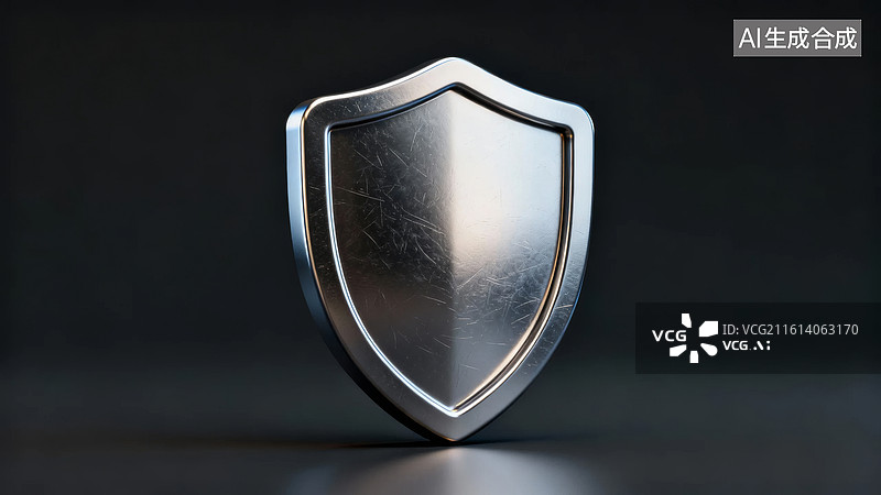 【AI数字艺术】金属盾牌静物特写图片素材
