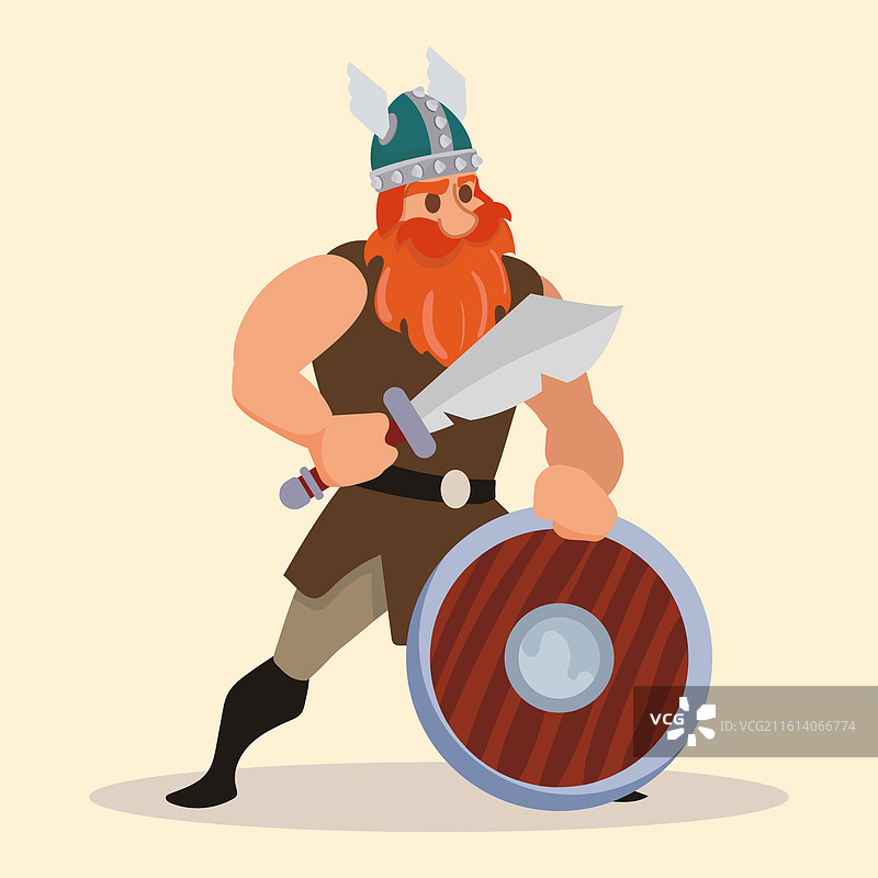 卡通维京人形象图片素材