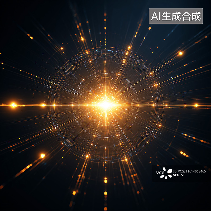 【AI数字艺术】抽象能量核心图片素材