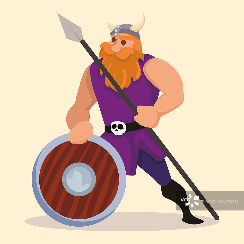 卡通维京人形象图片素材
