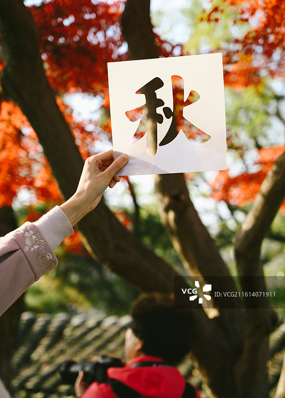 拙政园12月秋天景色图片素材