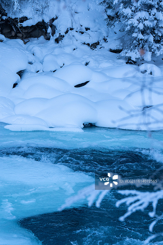 冬天的喀纳斯图片素材