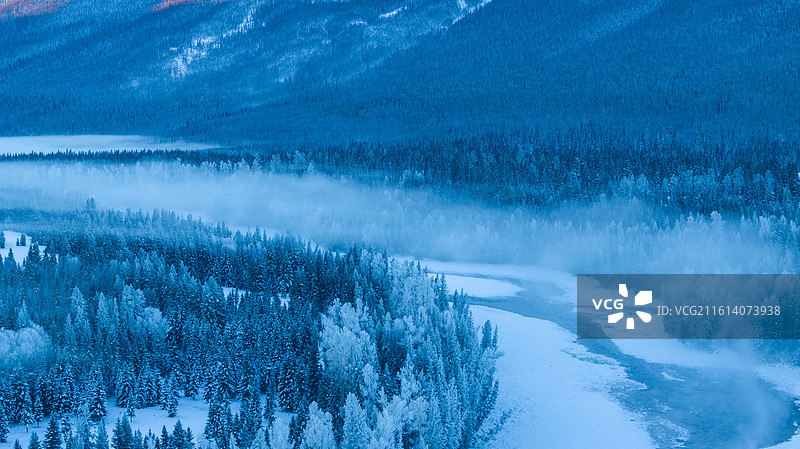 冬天的喀纳斯图片素材