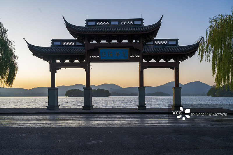 杭州西湖秋色图片素材