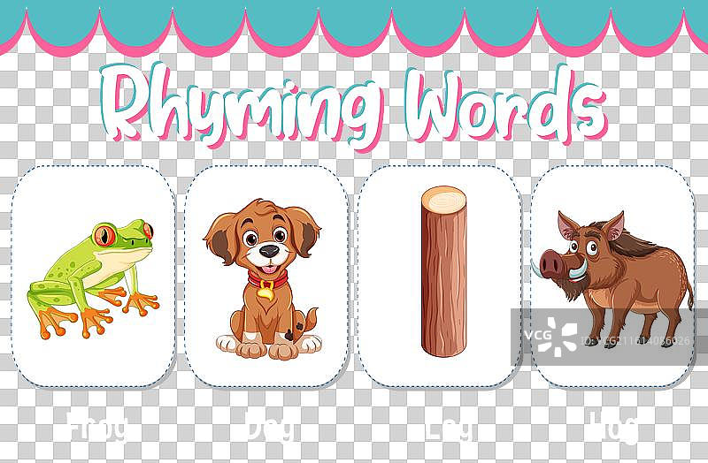 带有图片的押韵词图片素材