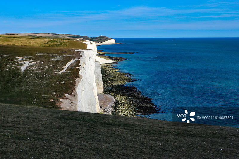 英国七姐妹比奇角白崖图片素材