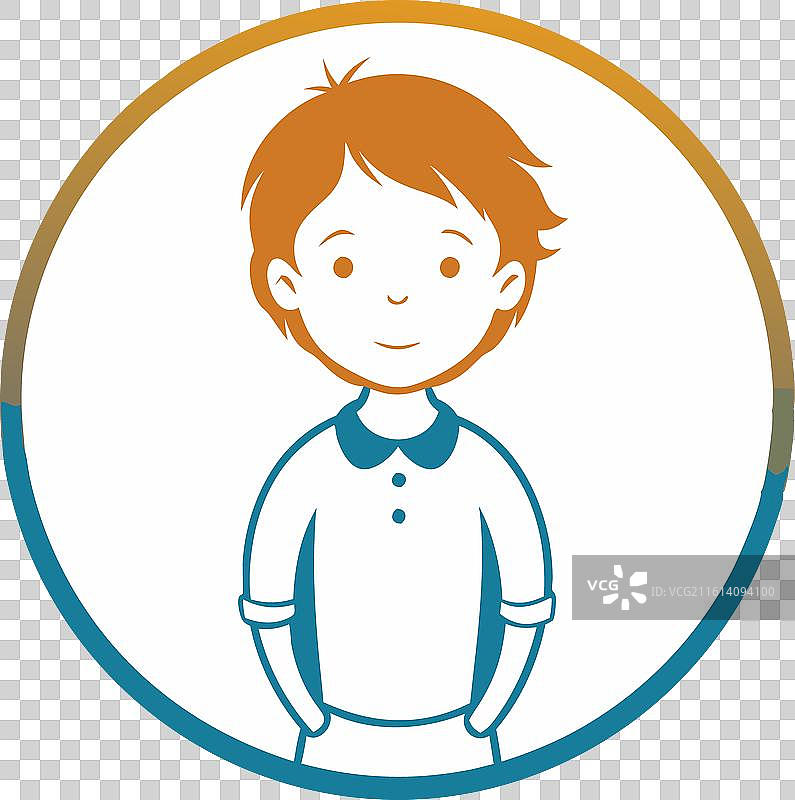 圆形教育主题的儿童剪影图片素材