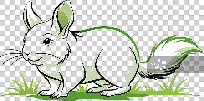 草地上的龙猫剪影图片素材