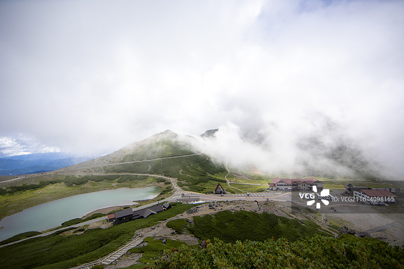日本岐阜县高山市乘鞍岳叠平的风光图片素材