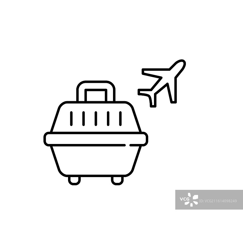 宠物航空箱与安全运输的动物图片素材