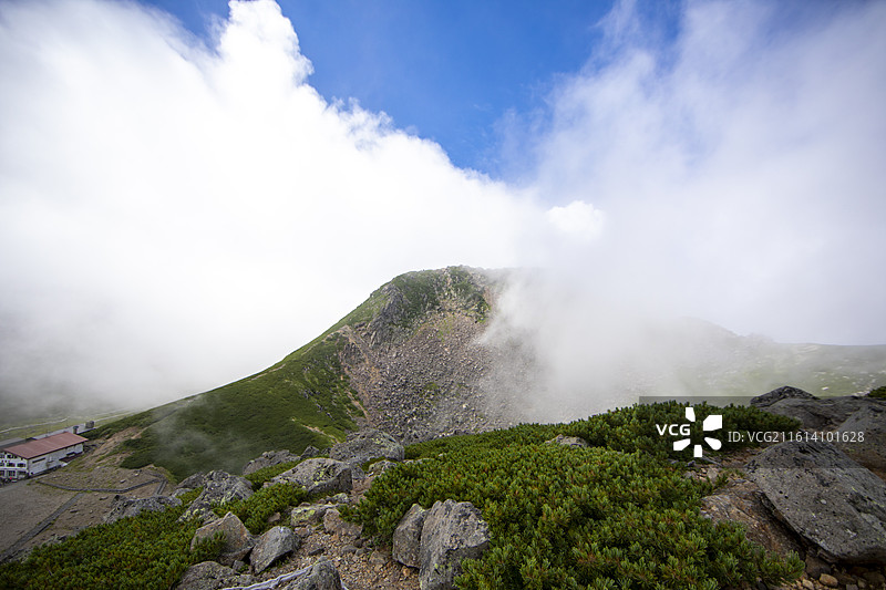 日本岐阜县高山市乘鞍岳叠平的风光图片素材