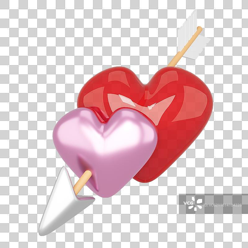 双心一箭的浪漫符号图片素材