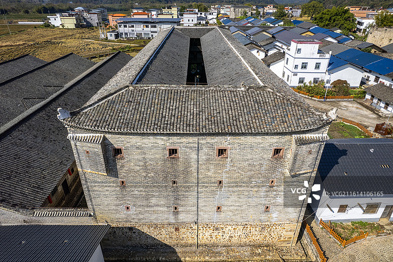 中国广东省韶关市始兴县长围景区航拍图片素材